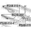 FEBEST FDAB-015 (FDAB015) Control Arm-/Trailing Arm Bush
