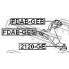 FEBEST FDAB-GES (FDABGES) Control Arm-/Trailing Arm Bush