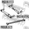 FEBEST MZAB-033 (MZAB033) Control Arm-/Trailing Arm Bush