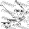 FEBEST TAB141 Control Arm-/Trailing Arm Bush