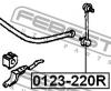 FEBEST 0123-220R (0123220R) Rod/Strut, stabiliser