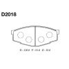 MK Kashiyama D-2018 (D2018) Brake Pad Set, disc brake