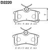 MK Kashiyama D2220 Brake Pad Set, disc brake