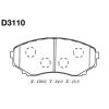 MK Kashiyama D3110 Brake Pad Set, disc brake