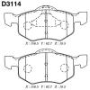 MK Kashiyama D3114 Brake Pad Set, disc brake