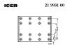 ICER 21993100 Brake Lining Kit, drum brake