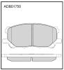 ALLIED NIPPON ADB01750 Brake Pad Set, disc brake