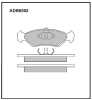 ALLIED NIPPON ADB0502 Brake Pad Set, disc brake