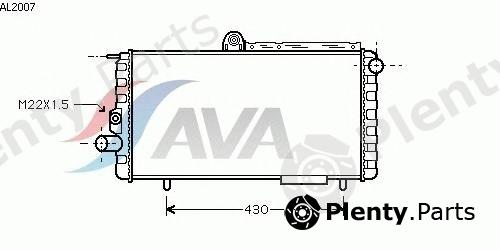  AVA QUALITY COOLING part AL2007 Radiator, engine cooling
