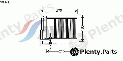  AVA QUALITY COOLING part HY6213 Heat Exchanger, interior heating