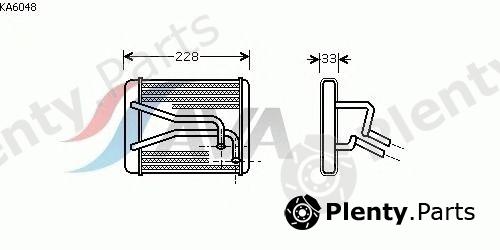  AVA QUALITY COOLING part KA6048 Heat Exchanger, interior heating
