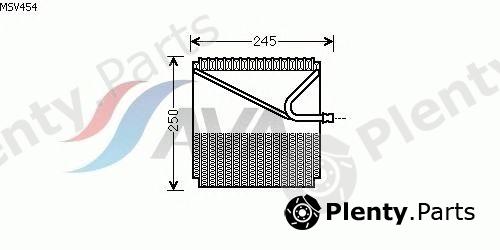  AVA QUALITY COOLING part MSV454 Evaporator, air conditioning