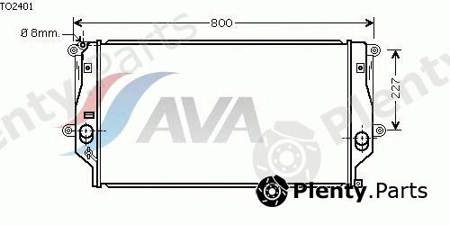  AVA QUALITY COOLING part TO2401 Radiator, engine cooling