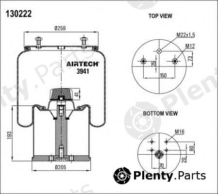  AIRTECH part 3941K Boot, air suspension