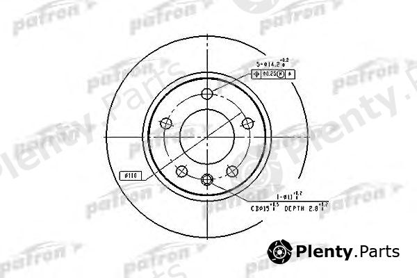  PATRON part PBD1614 Brake Disc