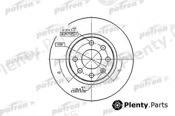  PATRON part PBD1624 Brake Disc