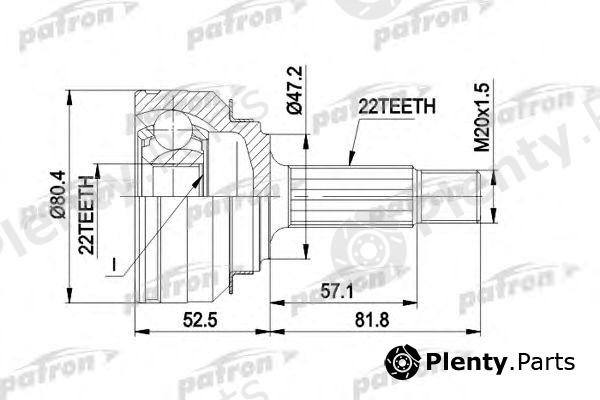  PATRON part PCV1158 Joint Kit, drive shaft