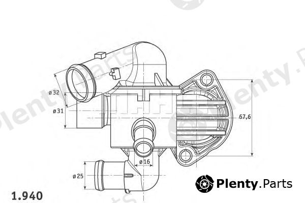  BEHR THERMOT-TRONIK part TI3387 Thermostat, coolant