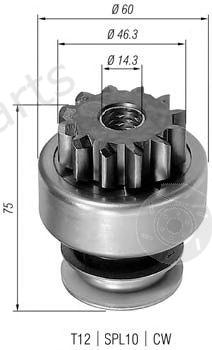  MAGNETI MARELLI part 940113020082 Pinion, starter