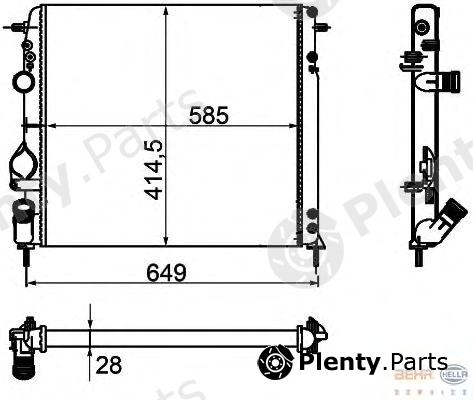  BEHR part 8MK376755-361 (8MK376755361) Radiator, engine cooling