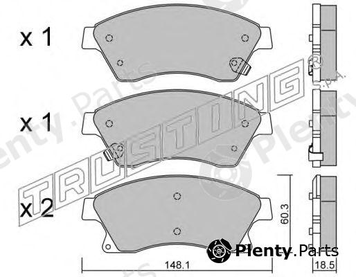  TRUSTING part 855.0 (8550) Brake Pad Set, disc brake