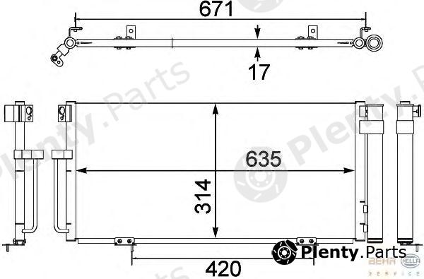  BEHR part 8FC351303-791 (8FC351303791) Condenser, air conditioning