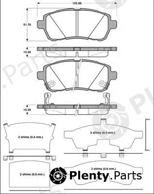  NK part 222573 Brake Pad Set, disc brake