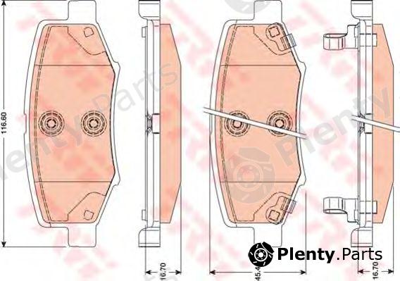  TRW part GDB4145 Brake Pad Set, disc brake