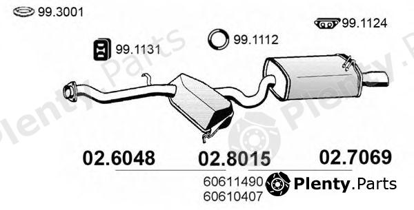  ASSO part 02.8015 (028015) Middle-/End Silencer