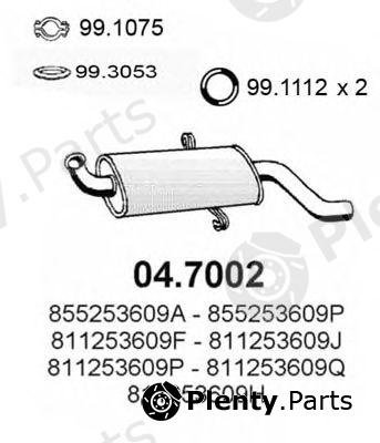  ASSO part 04.7002 (047002) End Silencer