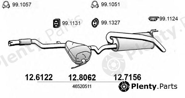  ASSO part 12.8062 (128062) Middle-/End Silencer