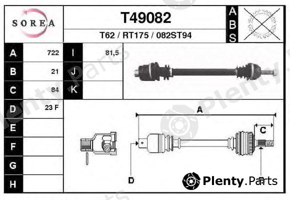  EAI part T49082 Drive Shaft