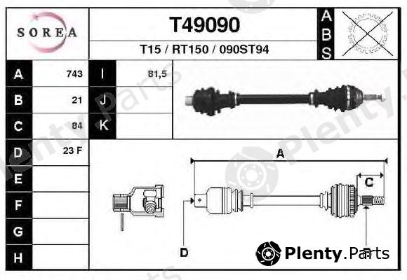  EAI part T49090 Drive Shaft