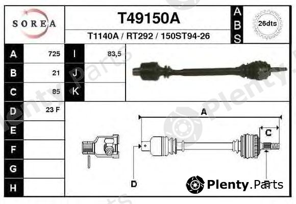  EAI part T49150A Drive Shaft