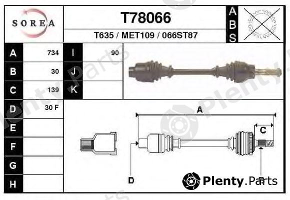  EAI part T78066 Drive Shaft