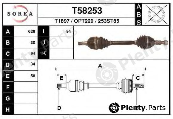  EAI part T58253 Drive Shaft