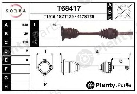  EAI part T68417 Drive Shaft