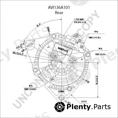  PRESTOLITE ELECTRIC part AVI136A101 Alternator