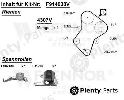  FLENNOR part F914938V Timing Belt Kit