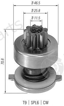  MAGNETI MARELLI part 940113020029 Pinion, starter