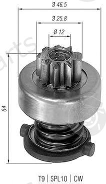  MAGNETI MARELLI part 940113020122 Pinion, starter