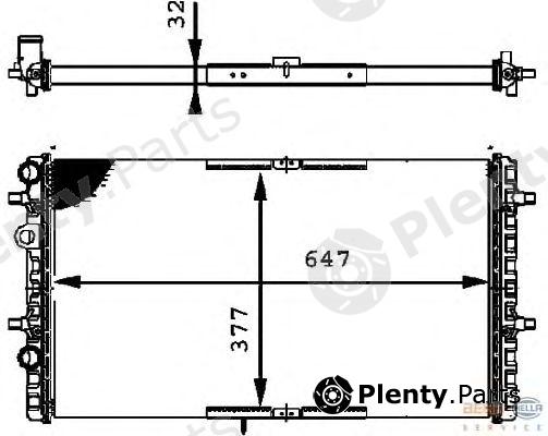  BEHR part 8MK376716-324 (8MK376716324) Radiator, engine cooling