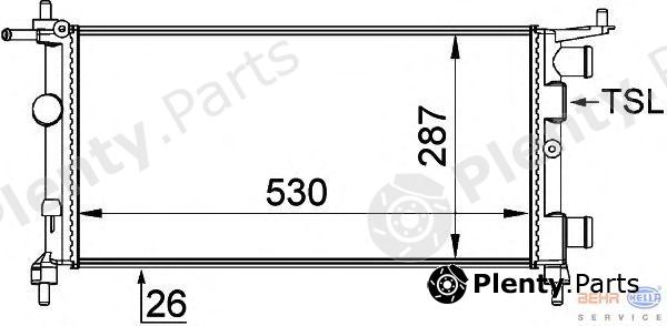  BEHR part 8MK376722-444 (8MK376722444) Radiator, engine cooling