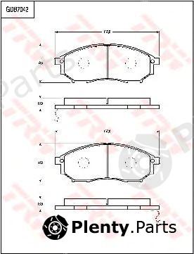  TRW part GDB7042 Brake Pad Set, disc brake