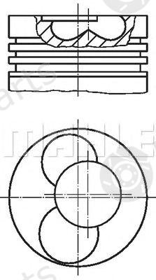  MAHLE ORIGINAL part 0330702 Piston