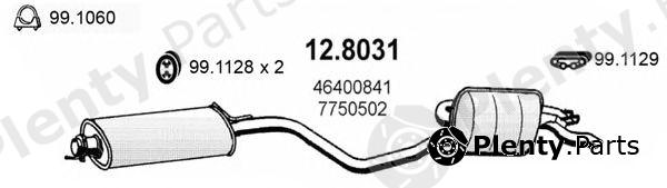  ASSO part 12.8031 (128031) Middle-/End Silencer
