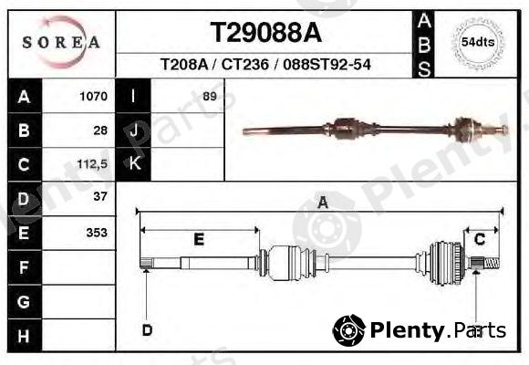 EAI part T29088A Drive Shaft