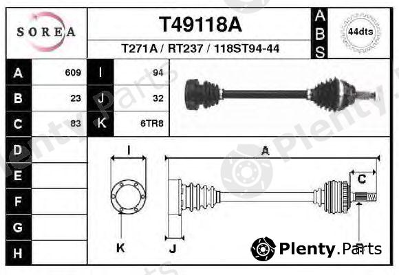  EAI part T49118A Drive Shaft