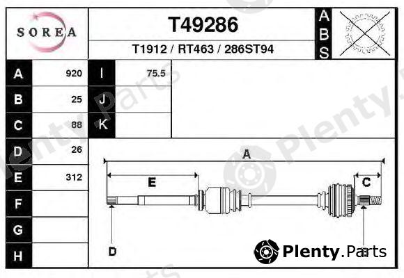  EAI part T49286 Drive Shaft