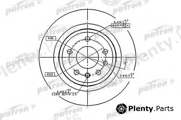  PATRON part PBD2714 Brake Disc